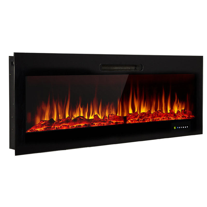 Symple Stuff Paynesville Recessed & Wall Mounted Electric Fireplace
